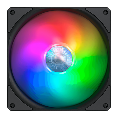 SickleFlow 140 ARGB, 140mm, Addressable RGB, 650-1400 RPM, 67 CFM, 10-27 dBA, 4-Pin PWM, Certified compatible with ASUS, Gigabyte MSI and AsRock RGB M