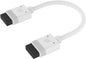 CORSAIR iCUE LINK Cable, 2x 100mm with Straight connectors, White