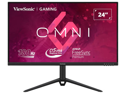 ViewSonic 24' 180Hz 0.5ms, Fast IPS, Crisp Image and Smooth play. VESA Clear MR certified, Freesync, Adaptive Sync, Speakers, HDMI & DP Gaming Monitor