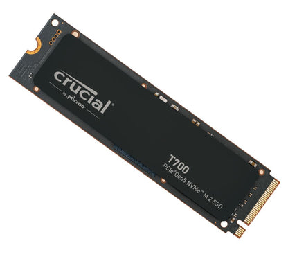 Crucial T700 2TB Gen5 NVMe SSD - 12400/11800MB/s R/W 1200TBW 1500K IOPs 1.5M hrs MTTF with DirectStorage for Intel 13th Gen & AMD Ryzen 7000