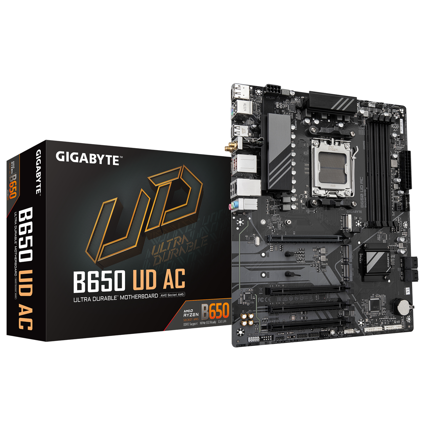 B650 UD AC/AMD AM5/ATX/4x DDR5 up to 192GB/7600MHz/PCIe 4.0 x1 3.0 x1/M.2 x3