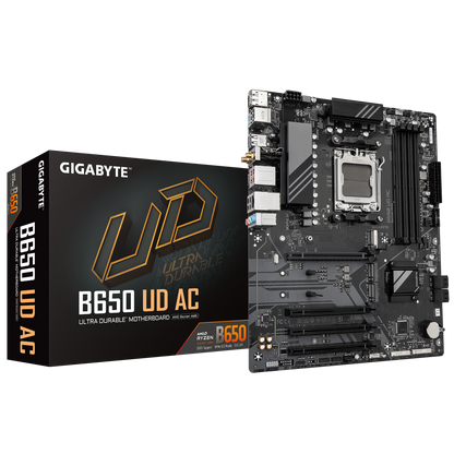 B650 UD AC/AMD AM5/ATX/4x DDR5 up to 192GB/7600MHz/PCIe 4.0 x1 3.0 x1/M.2 x3