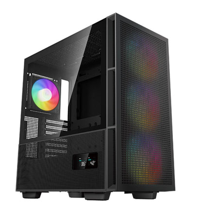 DeepCool CH560 DIGITAL High Airflow Mid-Tower ATX Case, Digital Status Display, Magnetic Hybrid Mesh,Tempered Glass, 3 Pre-Installed 140mm ARGB Fans