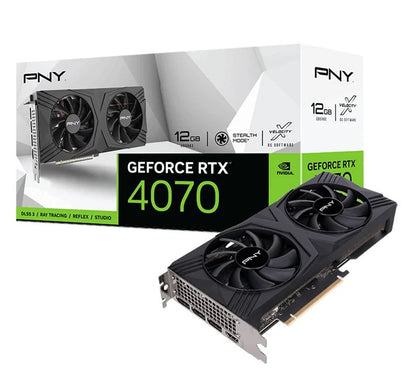 PNY GeForce RTX™ 4070 12GB VERTO Dual Fan Edition DLSS 3 -4th Generation Tensor Cores -NVIDIA Ada Lovelace Streaming Multiprocessors