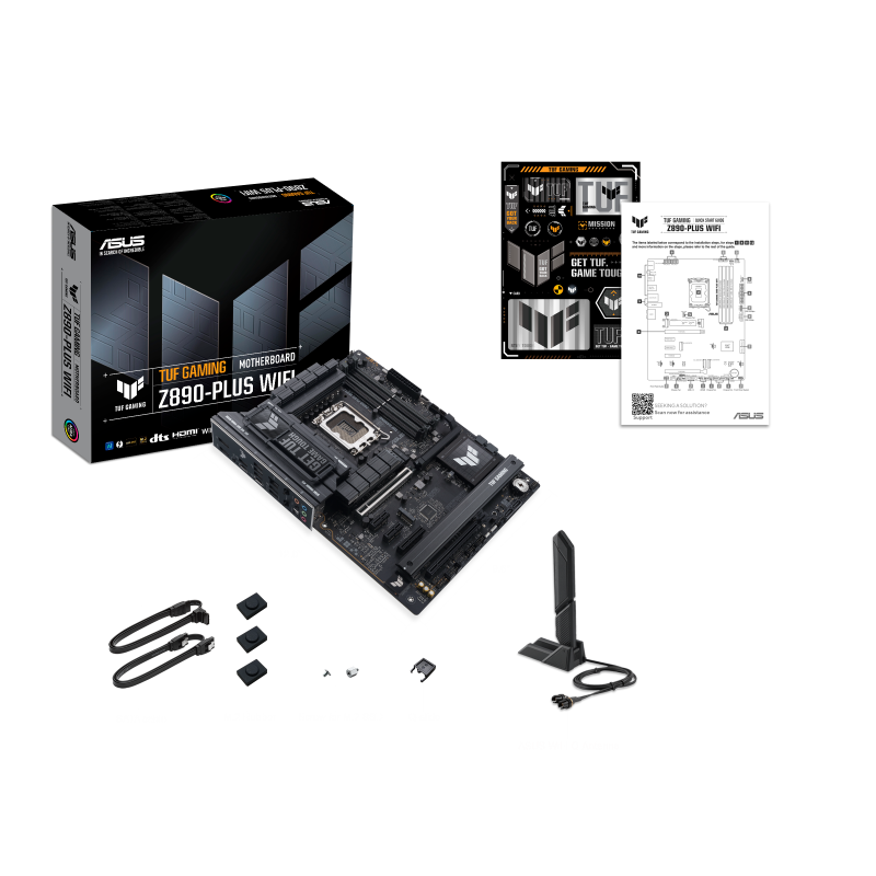 TUF Z890 PLUS/ATX/INTEL LGA1851/4x DDR5 DIMM max 192GB/Max 9066MHz/1x PCIE5.0(CPU), 4xPCIE4.0(Chipset x16/x4/x1/x1)/2x M.2 (CPU), 2x M.2(Chipset)