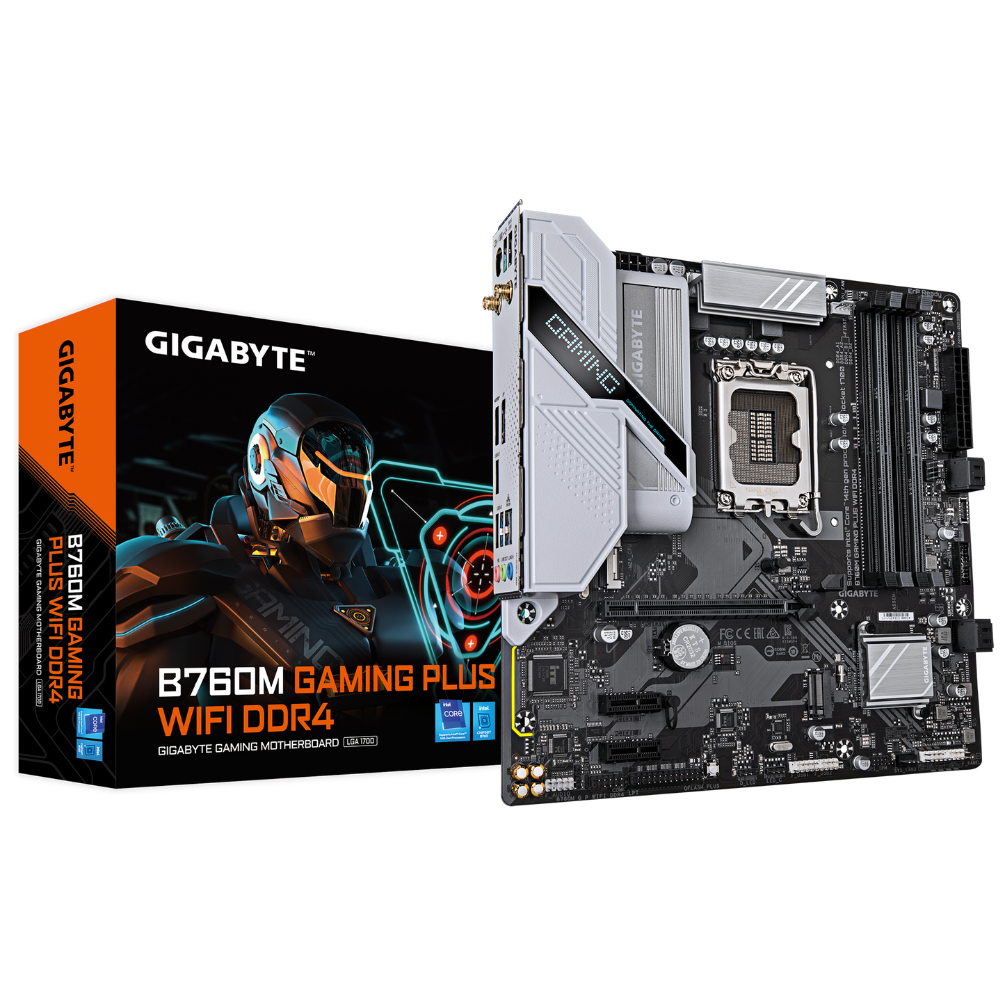 B760M GAMING PLUS WIFI DDR4/INTEL LGA1700/MATX/4x DDR4 up to 128GB/5333MHz/PCIe 4.0 x1 3.0 x1/M.2 x2