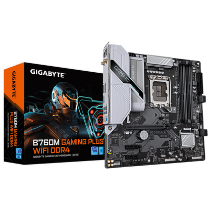 B760M GAMING PLUS WIFI DDR4/INTEL LGA1700/MATX/4x DDR4 up to 128GB/5333MHz/PCIe 4.0 x1 3.0 x1/M.2 x2