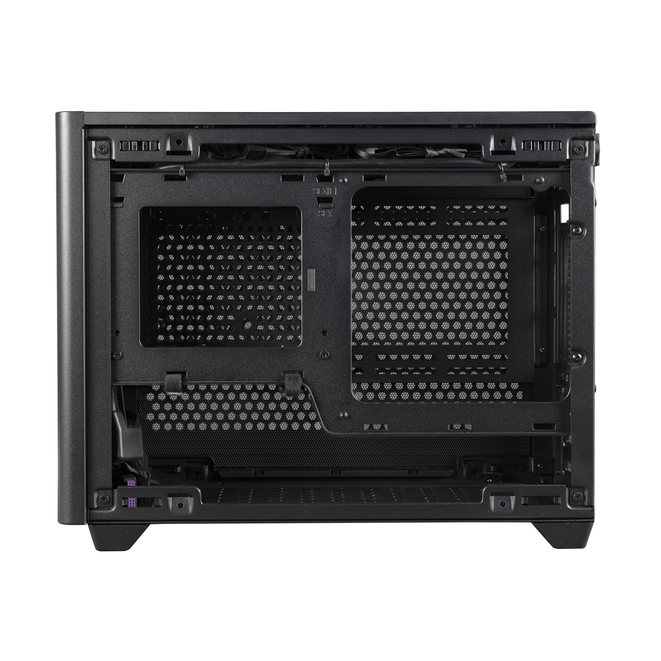 NR200P V2, Mini-ITX, Tempered Glass Side Panel + Steel Side Panel, 100mm Riser Cable Included to support Vertical GPU installation, 2x 120mm Fans, AIO