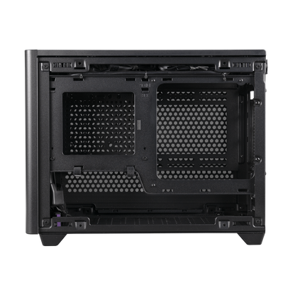 NR200P V2, Mini-ITX, Tempered Glass Side Panel + Steel Side Panel, 100mm Riser Cable Included to support Vertical GPU installation, 2x 120mm Fans, AIO