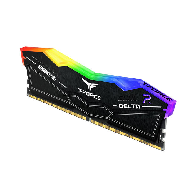 T-Force Delta RGB, Black, DDR5, 6000MHz, 32GB Kit(2 x 16GB), U-DIMM, CL30, 1.35V, Limited Lifetime Warranty