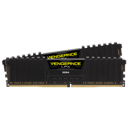 CORSAIR Vengeance LPX DDR4, 3200MHz 32GB 2 x 288 DIMM, Unbuffered, 16-20-20-38, Black Heat spreader, 1.35V, XMP 2.0