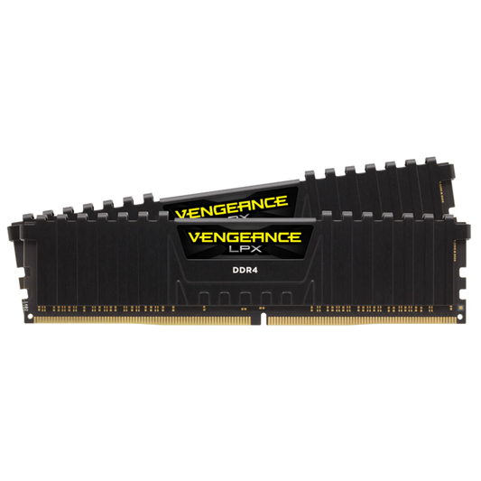 CORSAIR Vengeance LPX DDR4, 3200MHz 32GB 2 x 288 DIMM, Unbuffered, 16-20-20-38, Black Heat spreader, 1.35V, XMP 2.0