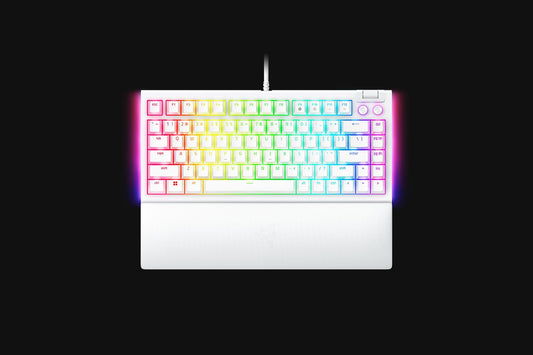 Razer BlackWidow V4 75%-Hot-swappable Mechanical Gaming Keyboard-White Edition-US Layout-World Packaging