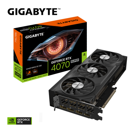 Nvidia GeForce RTX 4070 SUPER WINDFORCE OC 12G GDDR6X 192 bit/2505MHz/PCI-E 4.0/Max Res 7680x4320/3x DP 1.4a & 1x HDMI 2.1a