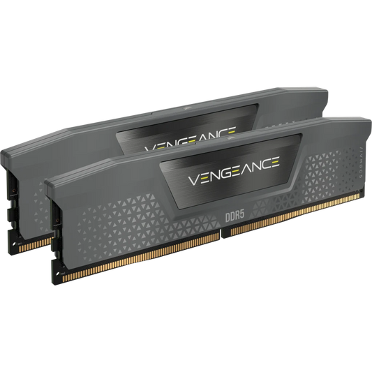 DDR5, 6000MT/s 64GB 2x32GB DIMM, Unbuffered, 40-40-40-77, Std PMIC, AMD EXPO, VENGEANCE DDR5 Cool Grey Heatspreader, 1.35V