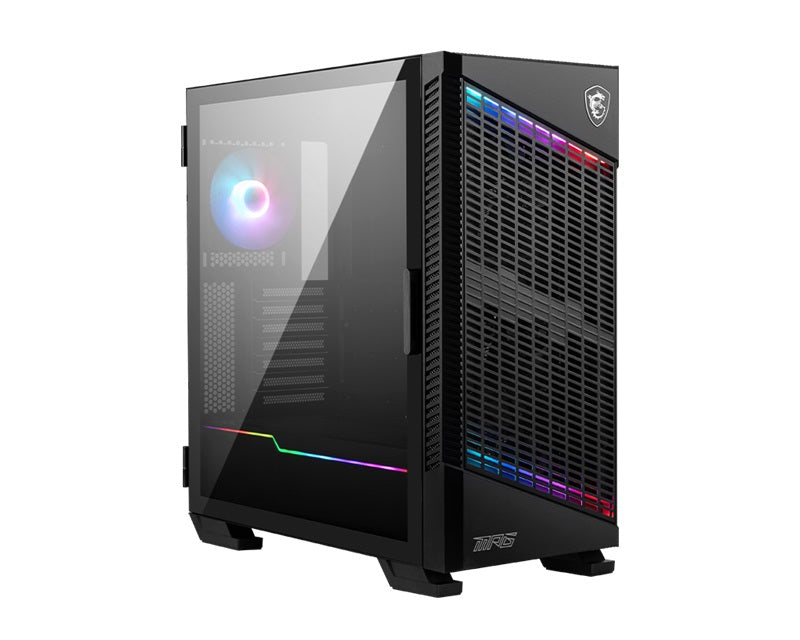 MSI MPG VELOX 100P AIRFLOW Mid-Tower Case, E-ATX / ATX / M-ATX / ITX, 7x Expansion Slots, 2x USB 3.2, 1x USB-C, 1x Audio, 1x Mic, 2x 2.5', 2x3.5'