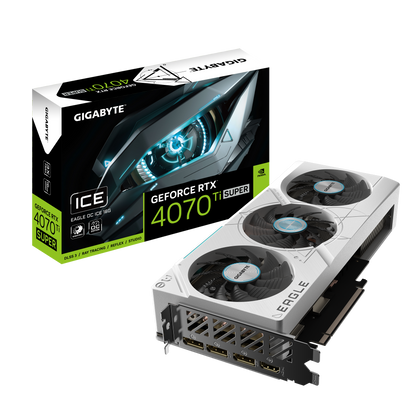 Nvidia GeForcGeForce RTX 4070 Ti SUPER EAGLE OC ICE 16G GDDR6X 256 bit/2640MHz/PCI-E 4.0/Max Res 7680x4320/3x DP 1.4a & 1x HDMI 2.1a