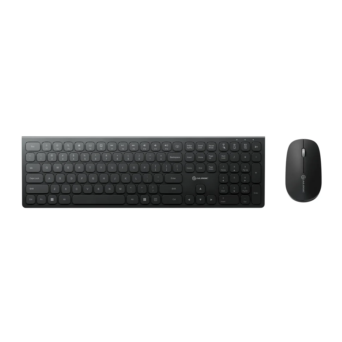 Echelon USB-C Rechargeable Bluetooth Full Size Keyboard for US Win (Black) + Mouse Combo