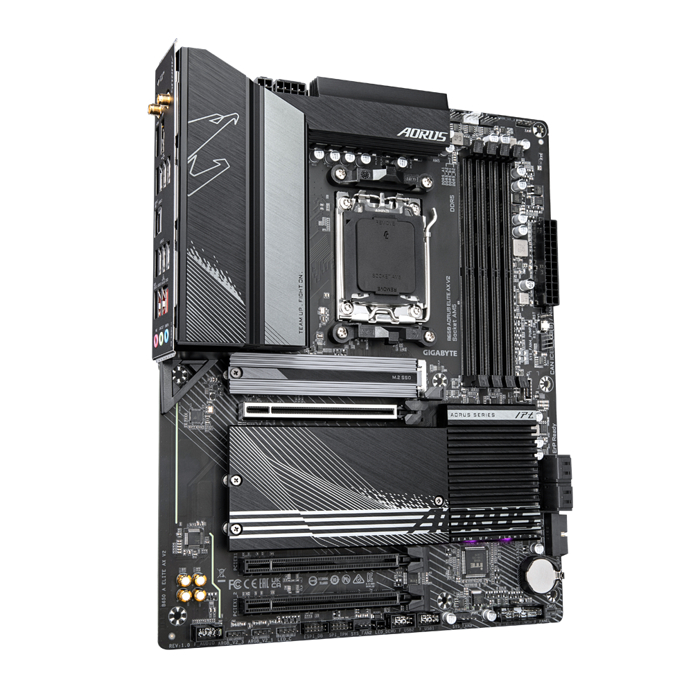 B650 AORUS ELITE AX V2/AMD AM5/ATX/4x DDR5 up to 192GB/8000MHz/PCIe 4.0 x1 3.0 x2/M.2 x3