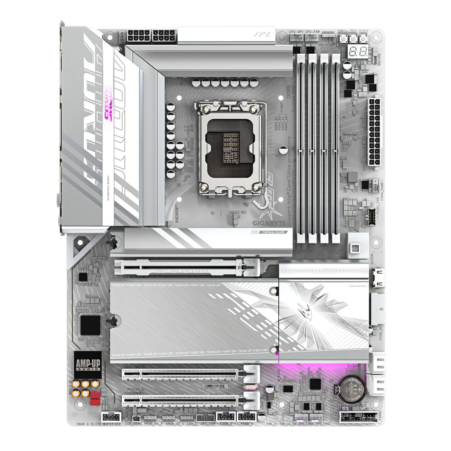 Z890 A ELITE WF7 ICE/ATX/INTEL LGA1851/4x DDR5 DIMM max 256GB/Max 9200MHz/1x PCIE5.0 (CPU), 2xPCIE4.0 (Chipset)/2x M.2 (CPU), 2x M.2(Chipset)