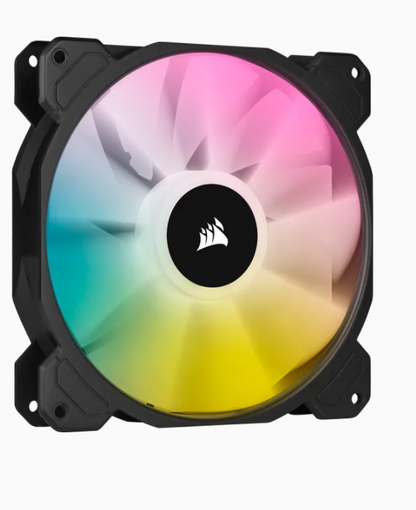 SP140 RGB ELITE, 140mm RGB LED Fan with AirGuide, Dual Pack with Lighting Node CORE