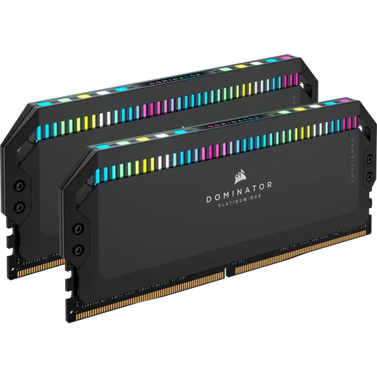 CORSAIR DOMINATOR PLATINUM RGB DDR5 32GB (2x16GB) DDR5 7200 (PC5-57600) C34 1.45V Intel XMP UDIMM Memory Kit - Black