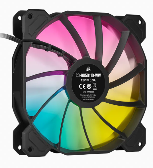 SP140 RGB ELITE, 140mm RGB LED Fan with AirGuide, Single Pack