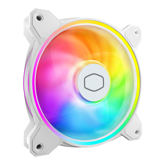 MasterFan MF140 Halo2 White Edition/140mm/0-1600 RPM/Addressable Gen 2 RGB