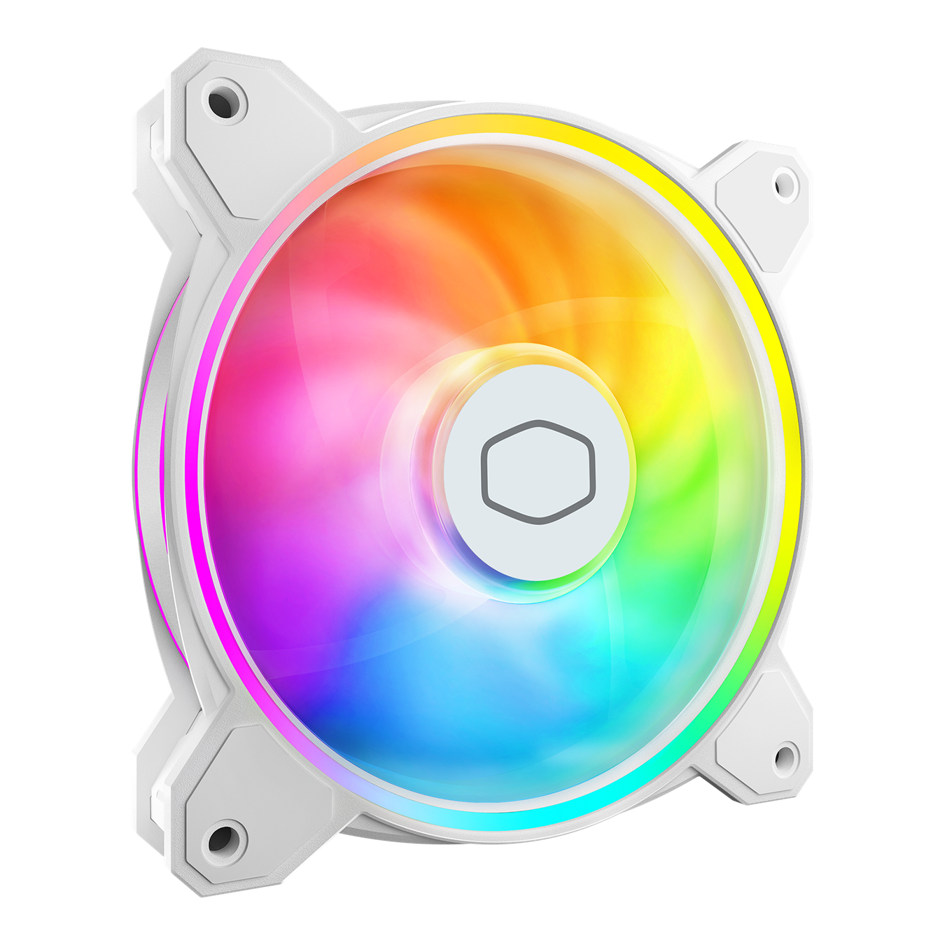 MasterFan MF140 Halo2 White Edition/140mm/0-1600 RPM/Addressable Gen 2 RGB