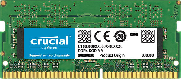 Crucial 16GB (1x16GB) DDR4 SODIMM 3200MHz CL22 1.2V Single Ranked Notebook Laptop Memory RAM