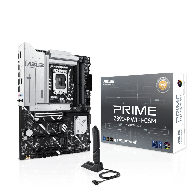 PRIME Z890 P/ATX/INTEL LGA1851/4x DDR5 DIMM max 192GB/Max 8400MHz/1x PCIE5.0(CPU), 3xPCIE4.0(Chipset x16/x16/x16)/2x M.2 (CPU), 2x M.2(Chipset)