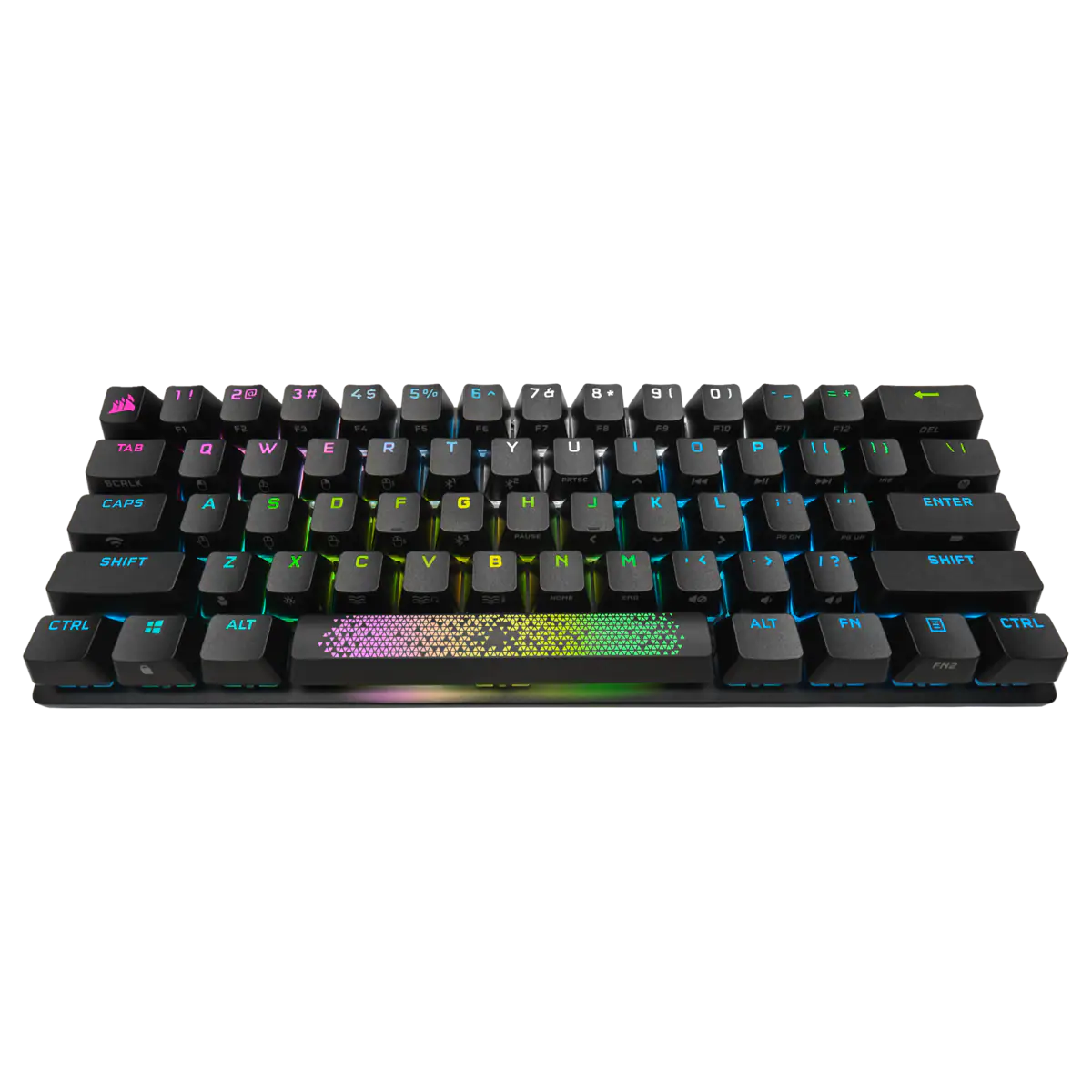 CORSAIR K70 PRO MINI WIRELESS RGB 60% Mechanical Gaming Keyboard, Backlit RGB LED, CHERRY MX SPEED, Black, Black PBT Keycaps