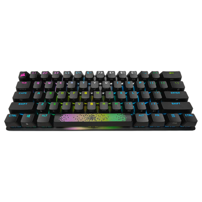 CORSAIR K70 PRO MINI WIRELESS RGB 60% Mechanical Gaming Keyboard, Backlit RGB LED, CHERRY MX SPEED, Black, Black PBT Keycaps