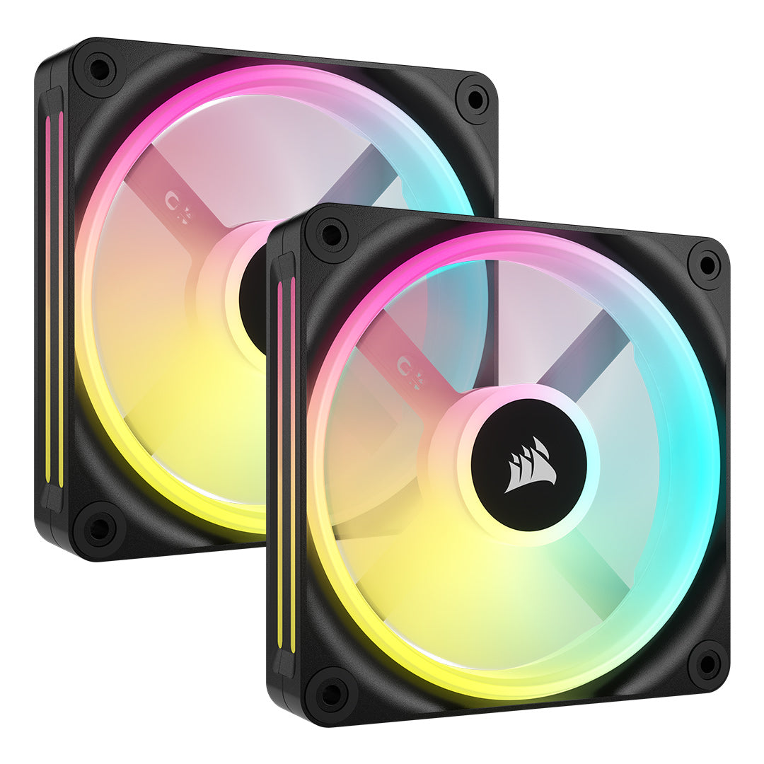 Corsair QX RGB Series, iCUE LINK QX140 RGB Black, 140mm Magnetic Dome RGB Fan, Starter Kit