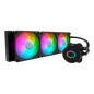 MasterLiquid ML360L ARGB V2, 3rd Generation Dual Chamber Pump, 3x120mm ARGB Fan, 360mm Radiator, RGB function via MotherBoard Sync(Splitter Cable are