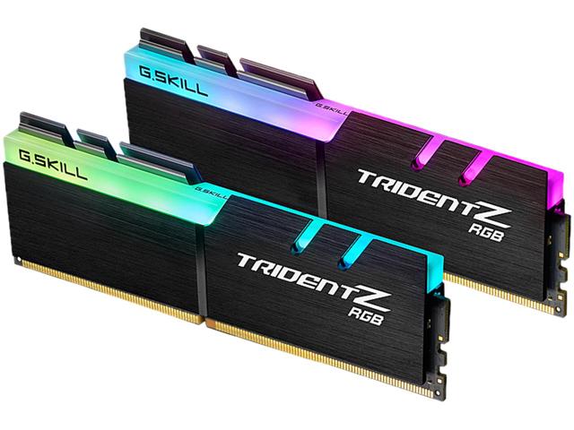 G.SKILL F4-3200C16D-16GTZRX 16GB (2 x 8GB)/ PC4-25600 / DDR4 3200 Mhz/ Timings 16-18-18-38/ Voltage 1.35V/  Trident Z RGB