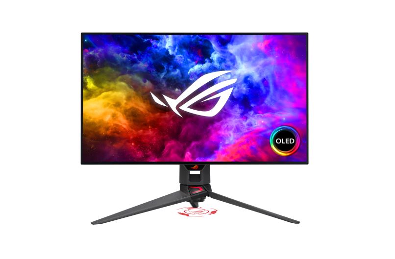 (ex-demo)ASUS PG27AQDM 27' ROG Swift OLED Gaming Monitor, 1440p OLED, 240Hz, 0.03ms Response, G-SYNC Compatible, Anti-glare, Custom Heatsink