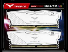 T-Force Delta RGB, White, DDR4, 3600MHz, 16GB Kit(2 x 8GB), U-DIMM, CL18, 1.35V, Limited Lifetime Warranty