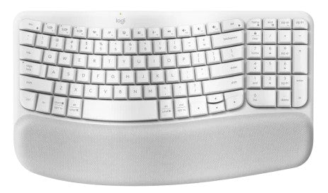 Wave Keys Wireless Ergonomic Keyboard - Off White