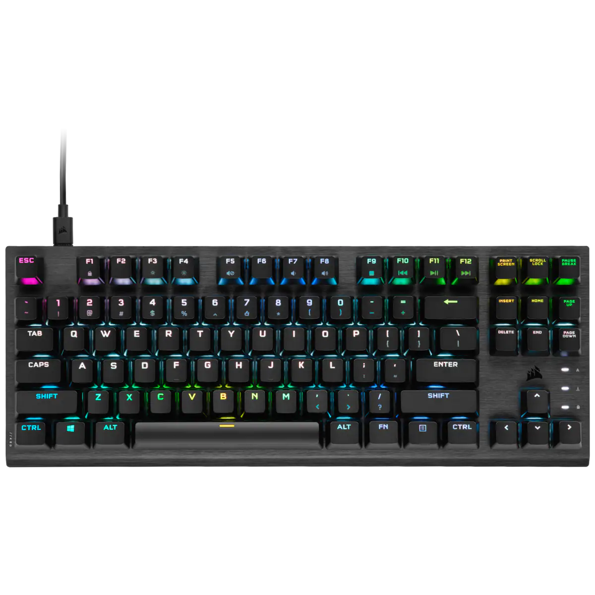 CORSAIR K60 PRO TKL RGB Optical-Mechanical Gaming Keyboard, Backlit RGB LED, CORSAIR OPX, Black