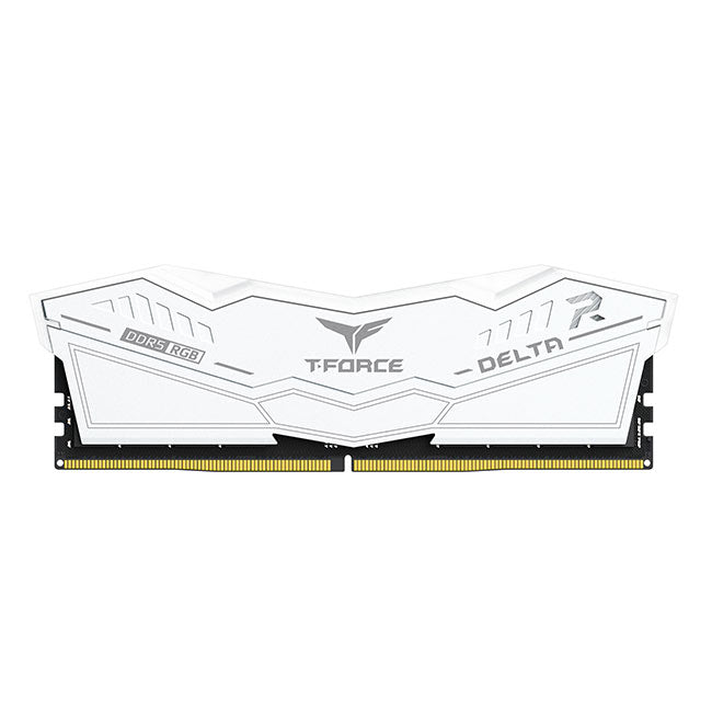 T-Force Delta RGB, White, DDR5, 6000MHz, 32GB Kit(2 x 16GB), U-DIMM, CL30, 1.35V, Limited Lifetime Warranty