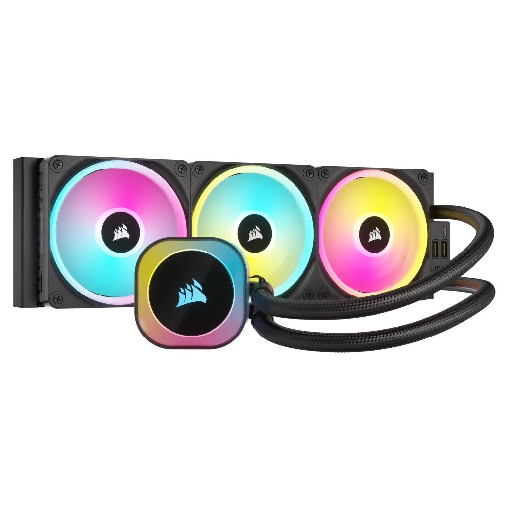 CORSAIR iCUE LINK H150i RGB Liquid CPU Cooler with QX120 RGB fans