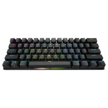 CORSAIR K70 PRO MINI WIRELESS RGB 60% Mechanical Gaming Keyboard, Backlit RGB LED, CHERRY MX SPEED, Black, Black PBT Keycaps