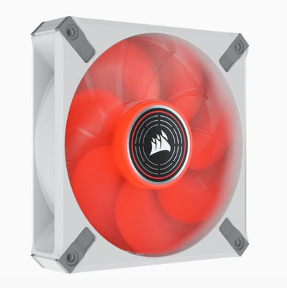 Corsair ML ELITE Series, ML120 LED ELITE WHITE, 120mm Magnetic Levitation Red LED Fan with AirGuide, Single Pack(LS)