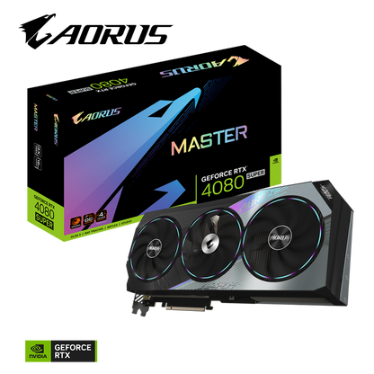 AORUS Nvidia GeForce RTX 4080 SUPER MASTER 16G GDDR6X 256 bit/2625MHz/PCI-E 4.0/Max Res 7680x4320/3x DP 1.4a & 1x HDMI 2.1a