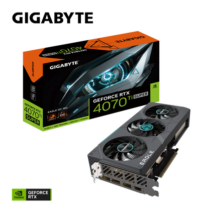 Nvidia GeForce RTX 4070 TI SUPER EAGLE OC 16G GDDR6X 256 bit/2640MHz/PCI-E 4.0/Max Res 7680x4320/3x DP 1.4a & 1x HDMI 2.1a