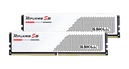 G.SKILL F5-5200J4040A16GX2-RS5W 32GB (2 x 16GB)/ DDR5 5200 MT/s/ Timings 40-40-40-83/ Voltage 1.1V/ Ripjaws S5