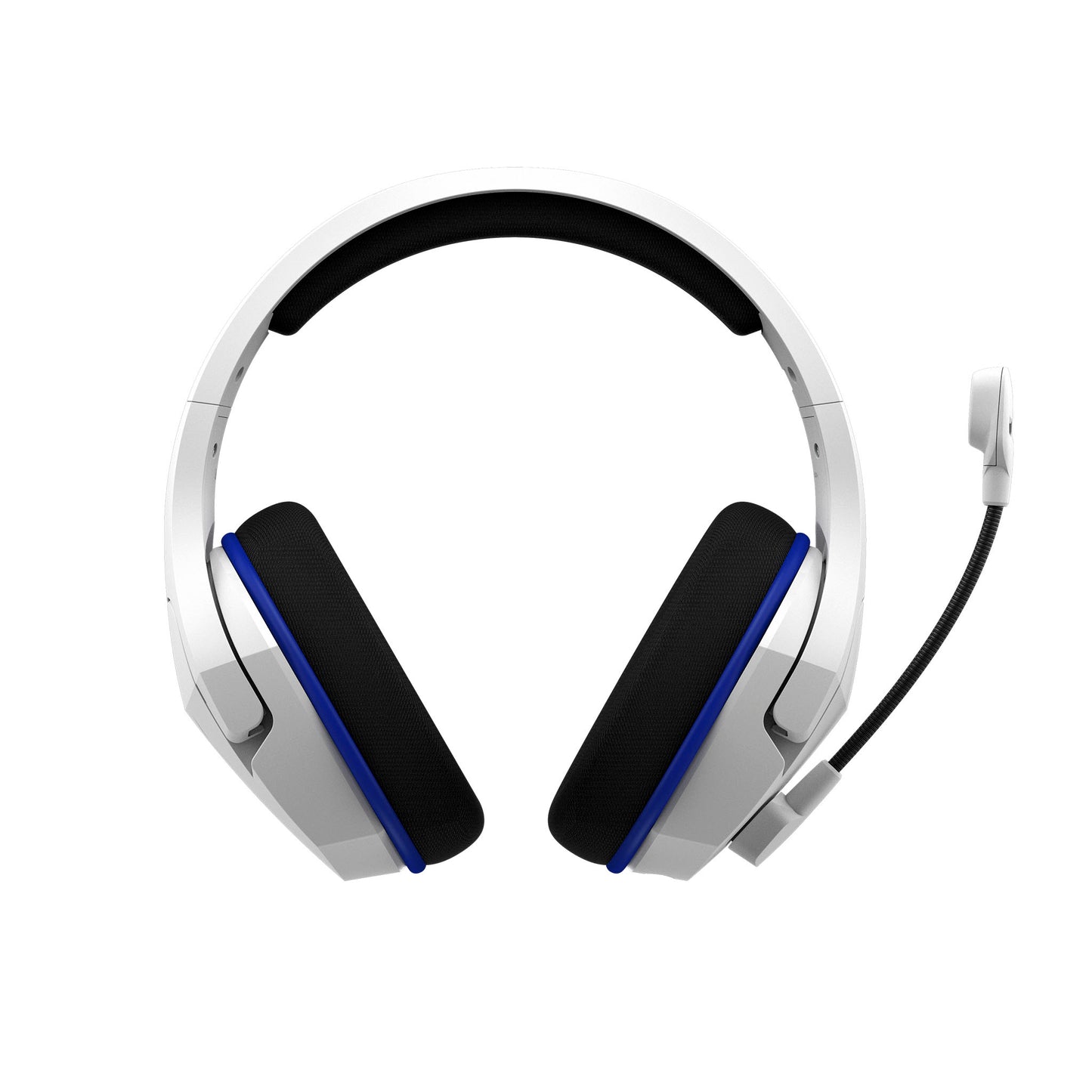 HyperX Cloud Stinger Core Wireless Gaming Headset White Blue, Compatible with PS5, PS4 & PC, Swivel-to-mute noise cancelling mic