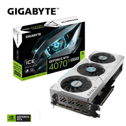 Nvidia GeForcGeForce RTX 4070 Ti SUPER EAGLE OC ICE 16G GDDR6X 256 bit/2640MHz/PCI-E 4.0/Max Res 7680x4320/3x DP 1.4a & 1x HDMI 2.1a