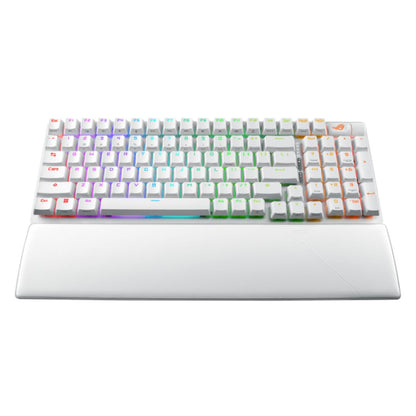 ASUS ROG STRIX SCOPE II 96 WL Storm Switch Wireless Gaming Mechanical Keyboard, Tri-mode Connection, Streamer hotkeys, PBT Keycaps (White)